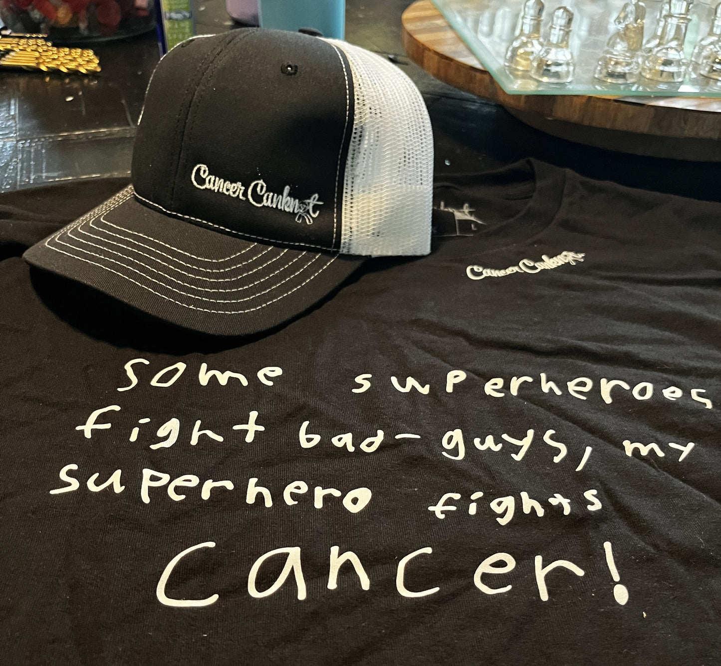 (Item #13) Cancer Canknot "Super Hero" Shirt & Hat