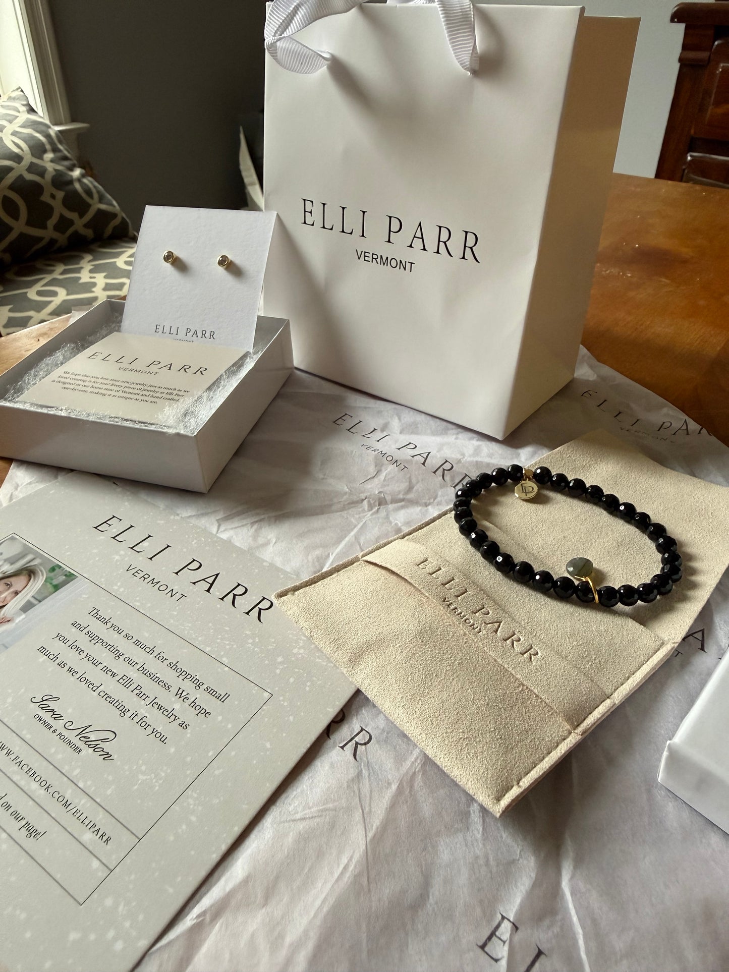 (Item #20) Elli Par - Earrings & Gemstone Bracelet