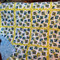 (#30) Handmade Quilt 48"x 60" - Blue & Yellow Squares