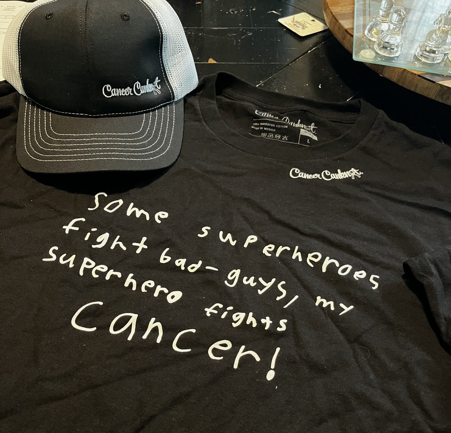 (Item #01) Cancer Canknot Superhero Shirt & Hat