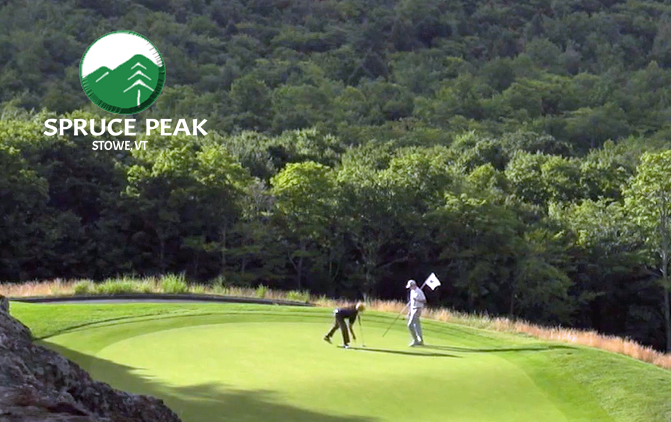 (Item #15) Elite Item: Stowe Mountain Course at Spruce Peak - (4) Greens Fees wCarts