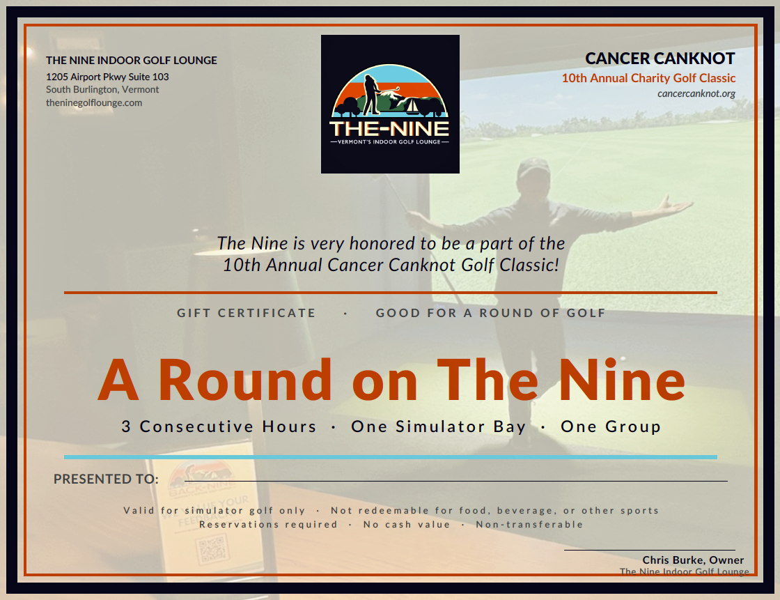 (Item #45) The Nine Indoor Golf Lounge - Indoor Round of Golf for (4)