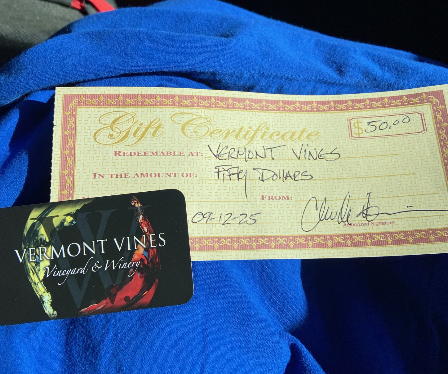 (#49) Vermont Vines GC - $50